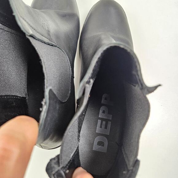 Asos Depp Block Heel Chelsea‎ Boot Leather 40 9 Black - Picture 13 of 14